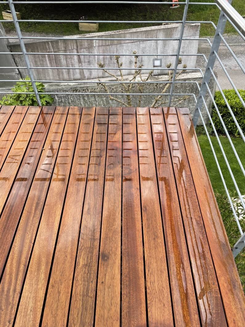 Terrassendeck nach der Reinigung